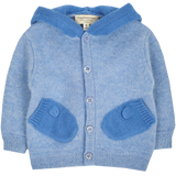Baby Boy - Paolo 100% Cashmere Cardigan Hoodie With Mitten Style Pockets