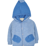 Baby Boy - Paolo 100% Cashmere Cardigan Hoodie With Mitten Style Pockets