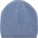 Baby Boy - Cashmere Hat With Contrasting Border And Ribbed Hem
