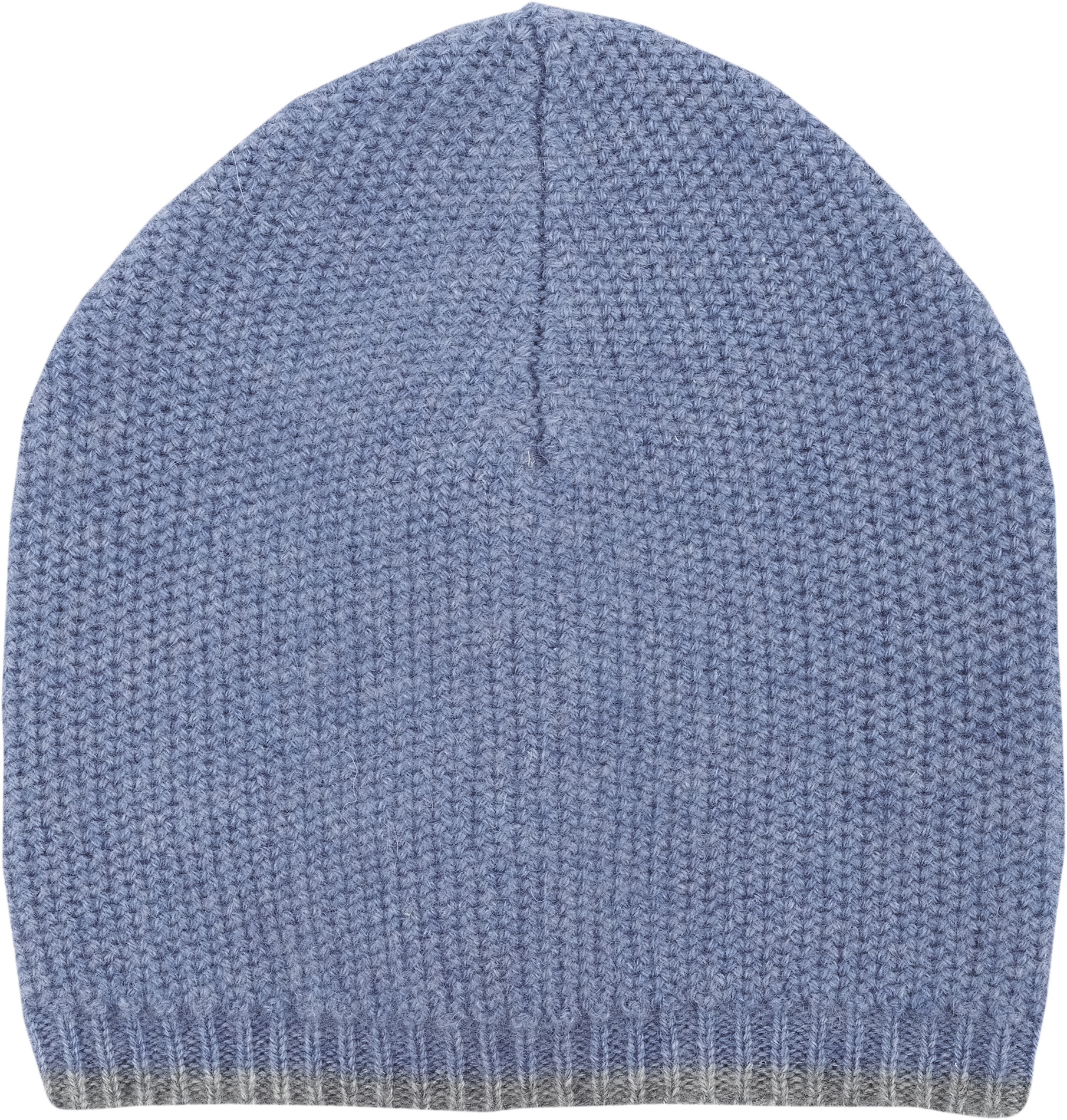 Baby Boy - Cashmere Hat With Contrasting Border And Ribbed Hem