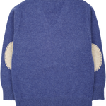 #Ocean Blue Melange l Beige