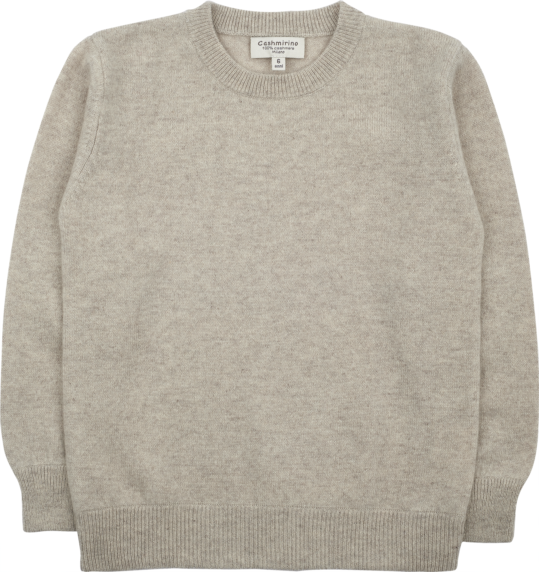 Boy - Cashmere Round Neck Jumper With Elbow Patches