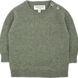 Baby Cashmere Round Neck Jumper With Elbow Patches