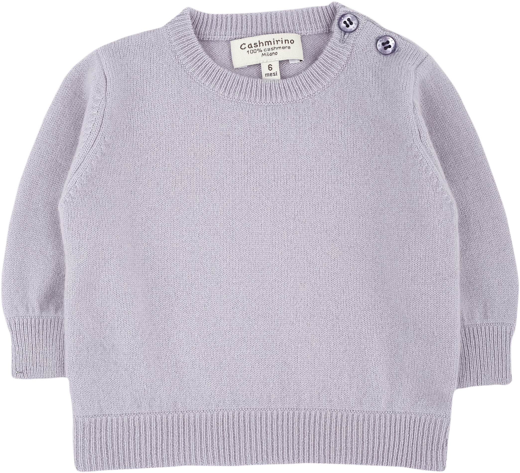 Baby Cashmere Round Neck Jumper With Elbow Patches