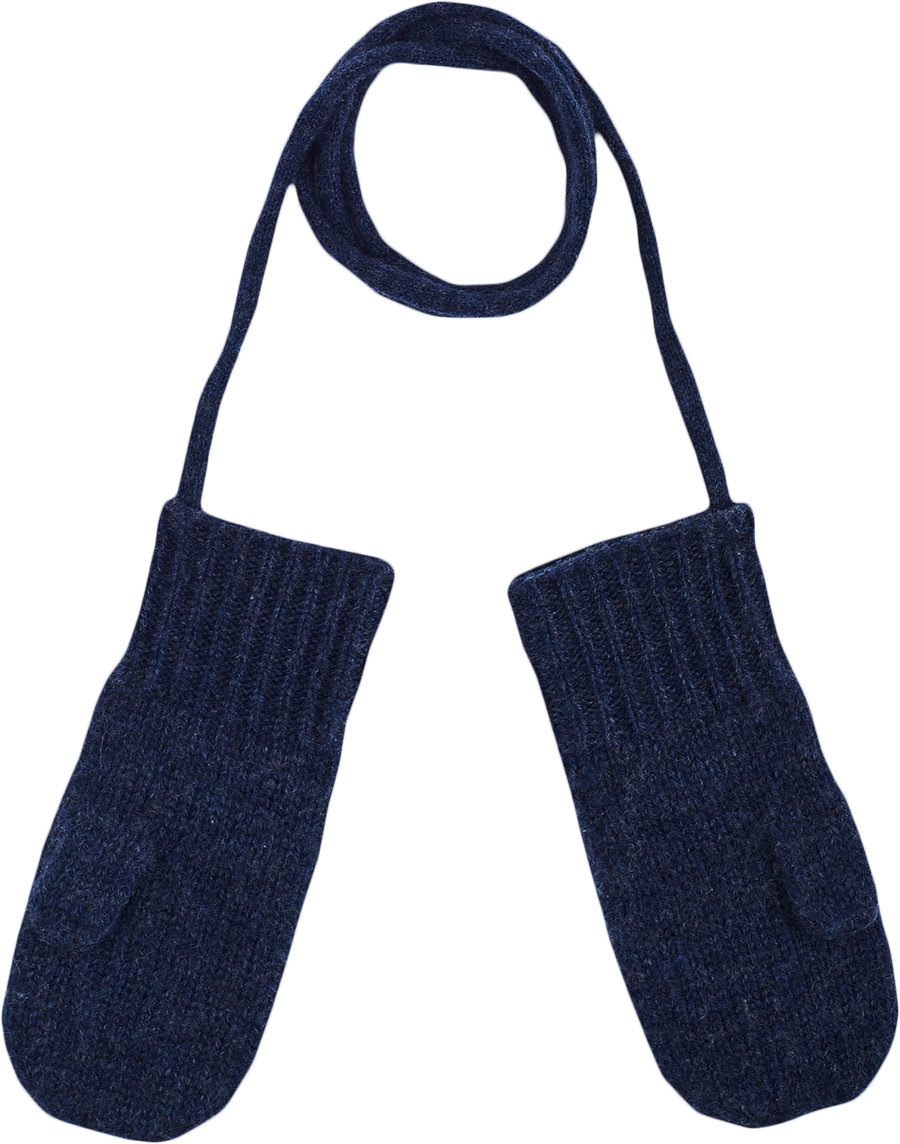 Baby Boy 100 Cashmere Mittens With String Cashmirino