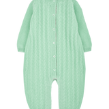 Baby Unisex - Drew 100% Cashmere Romper With Cable Knit Panel