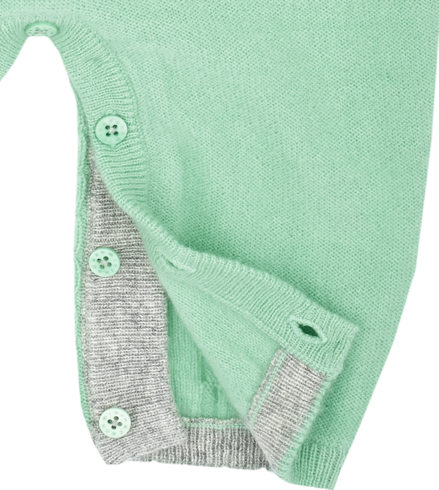 Baby Unisex - Drew 100% Cashmere Romper With Cable Knit Panel