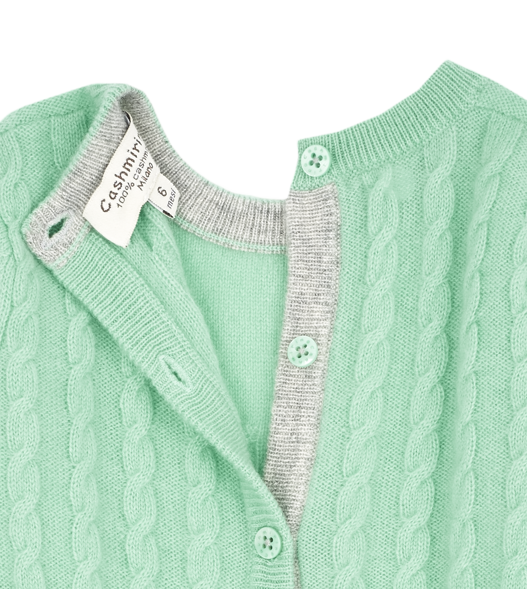 Baby Unisex - Drew 100% Cashmere Romper With Cable Knit Panel