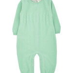 Baby Unisex - Drew 100% Cashmere Romper With Cable Knit Panel