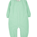 Baby Unisex - Drew 100% Cashmere Romper With Cable Knit Panel