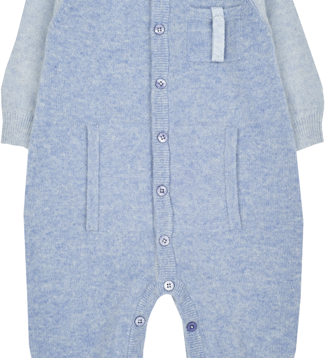 Baby Boy - Alberto 100% Cashmere Romper With Pacifier Pocket