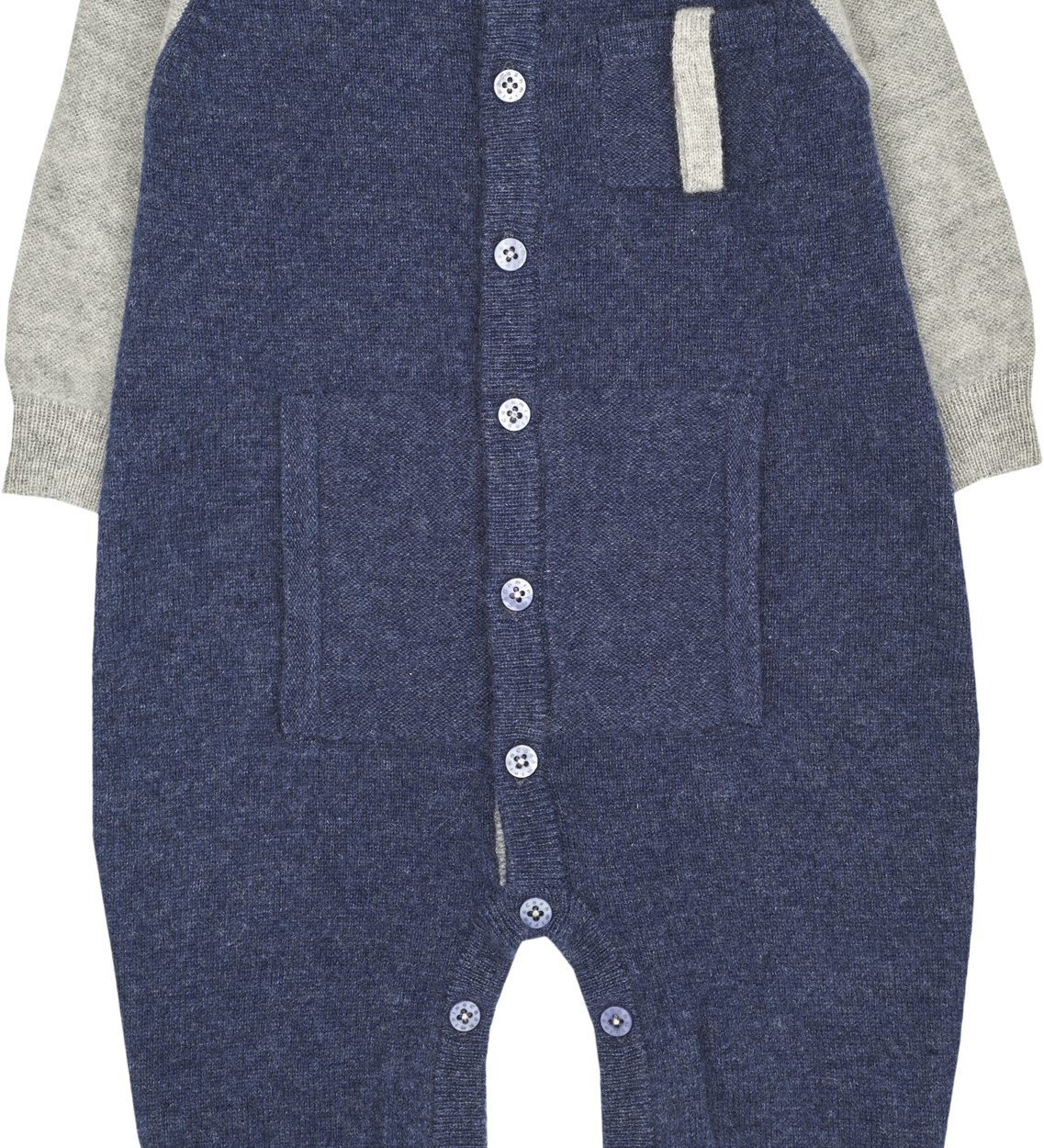 Baby Boy - Alberto 100% Cashmere Romper With Pacifier Pocket