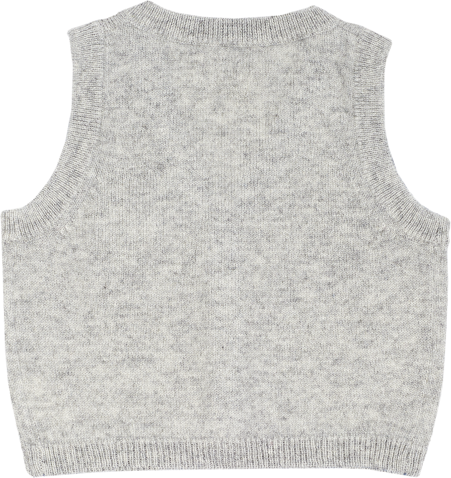 Baby Boy Benjamin 100 Cashmere V Neck Sleeveless Cardigan With