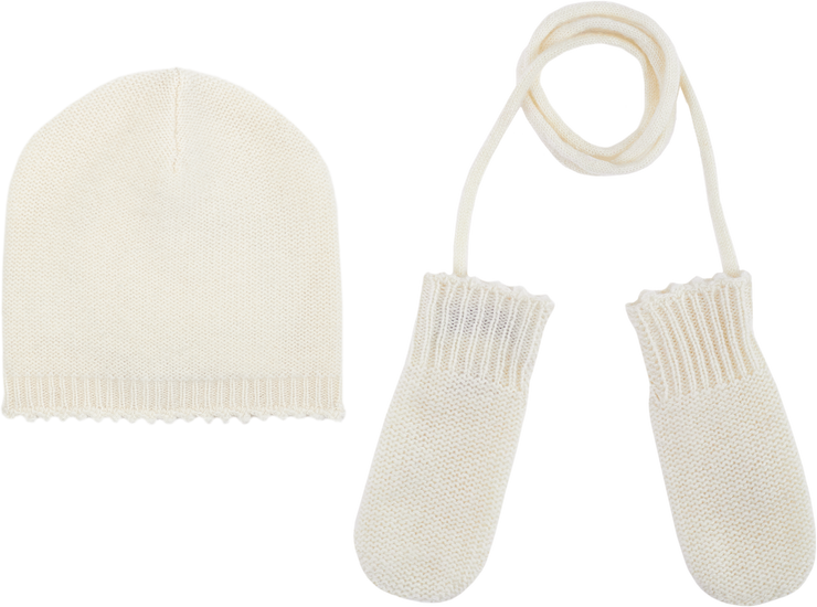 Baby Unisex - Riley Cashmere Hat And Mittens Set