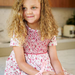 Girl - Maple 100% Cotton Knee Length Smocked Dress