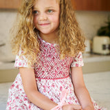 Girl - Maple 100% Cotton Knee Length Smocked Dress