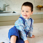 Baby Boy - Oliver 100% Cotton Classic Shirt with Geometrical Pattern