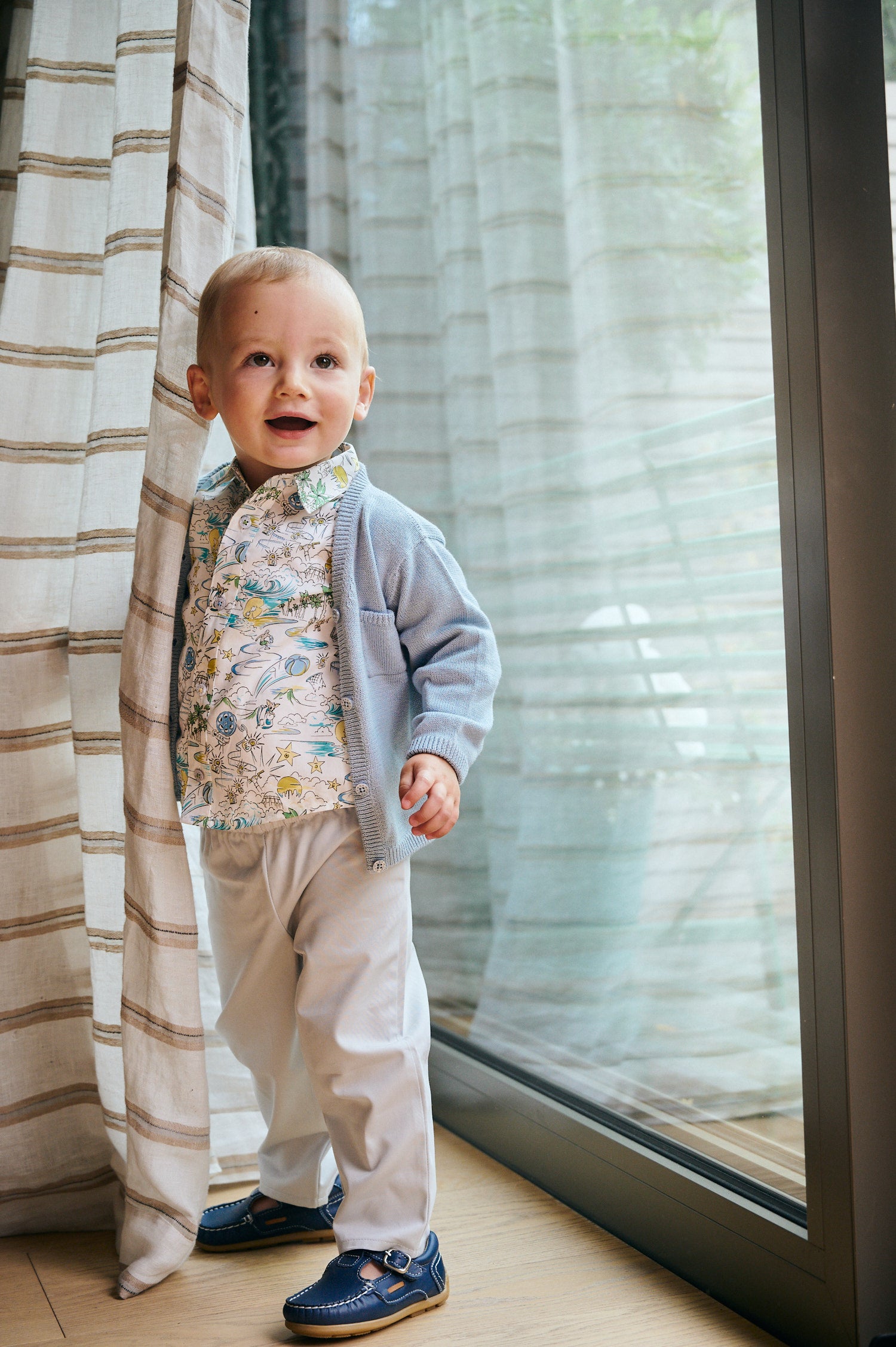 Baby Boy - Simon Cotton V-neck Cardigan