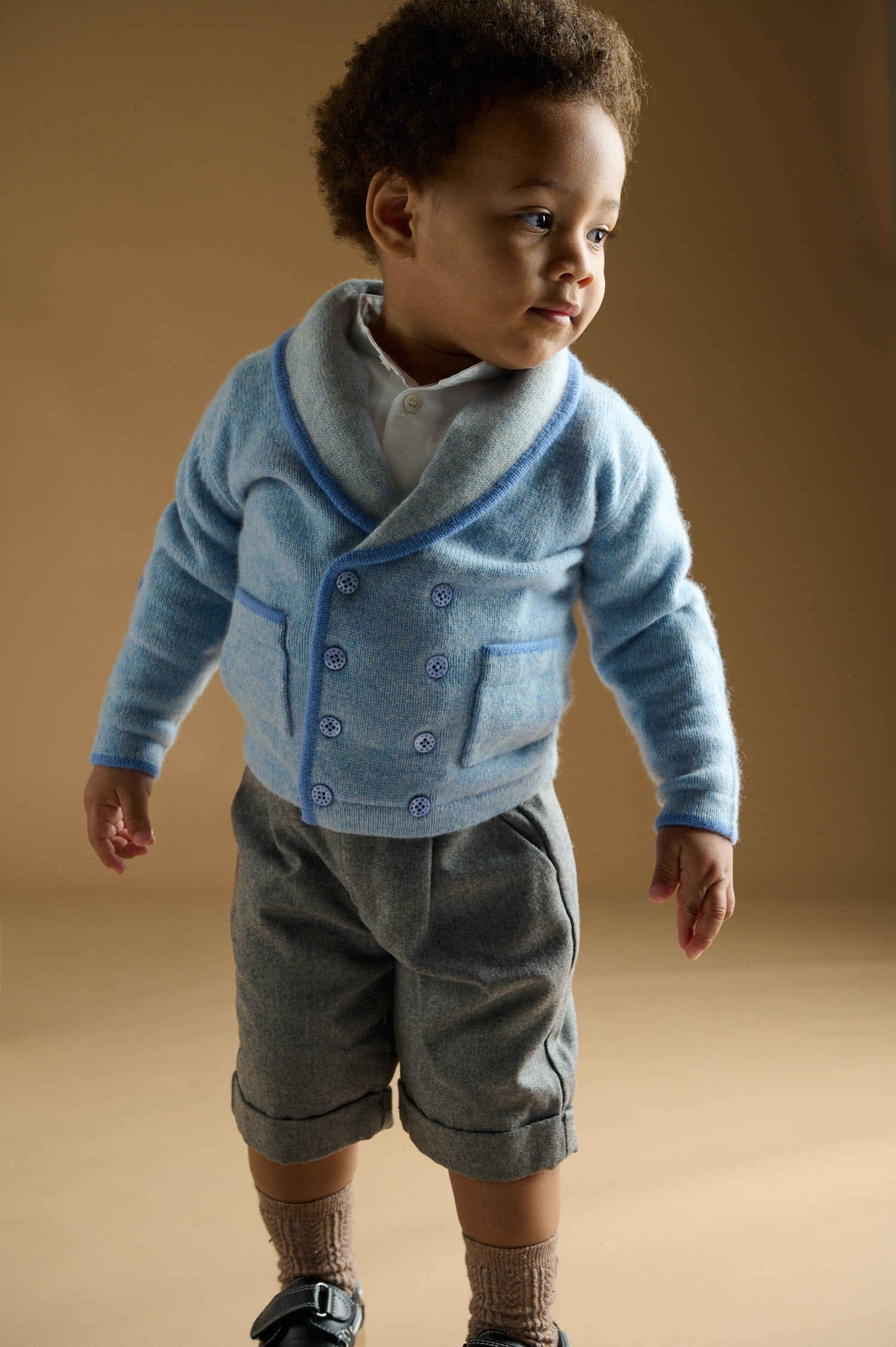 Baby Boy - Nat 100% Cashmere Double Breasted Blazer