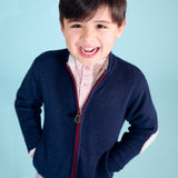 Boy - Mattia 100% Cashmere Zip-up Cardigan