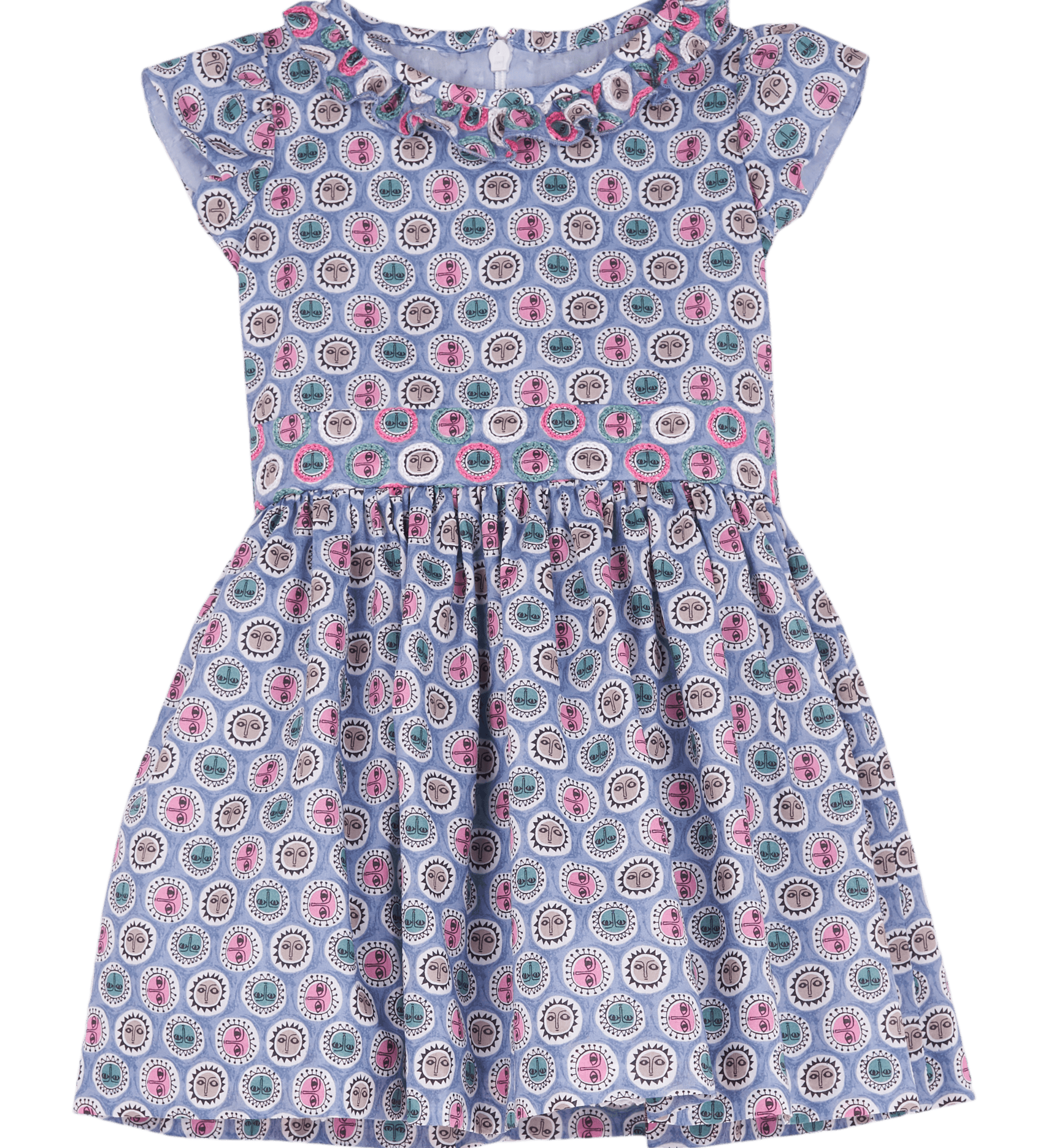 Baby Girl - Gaia 100% Cotton Hand Embroidered Knee Length Dress