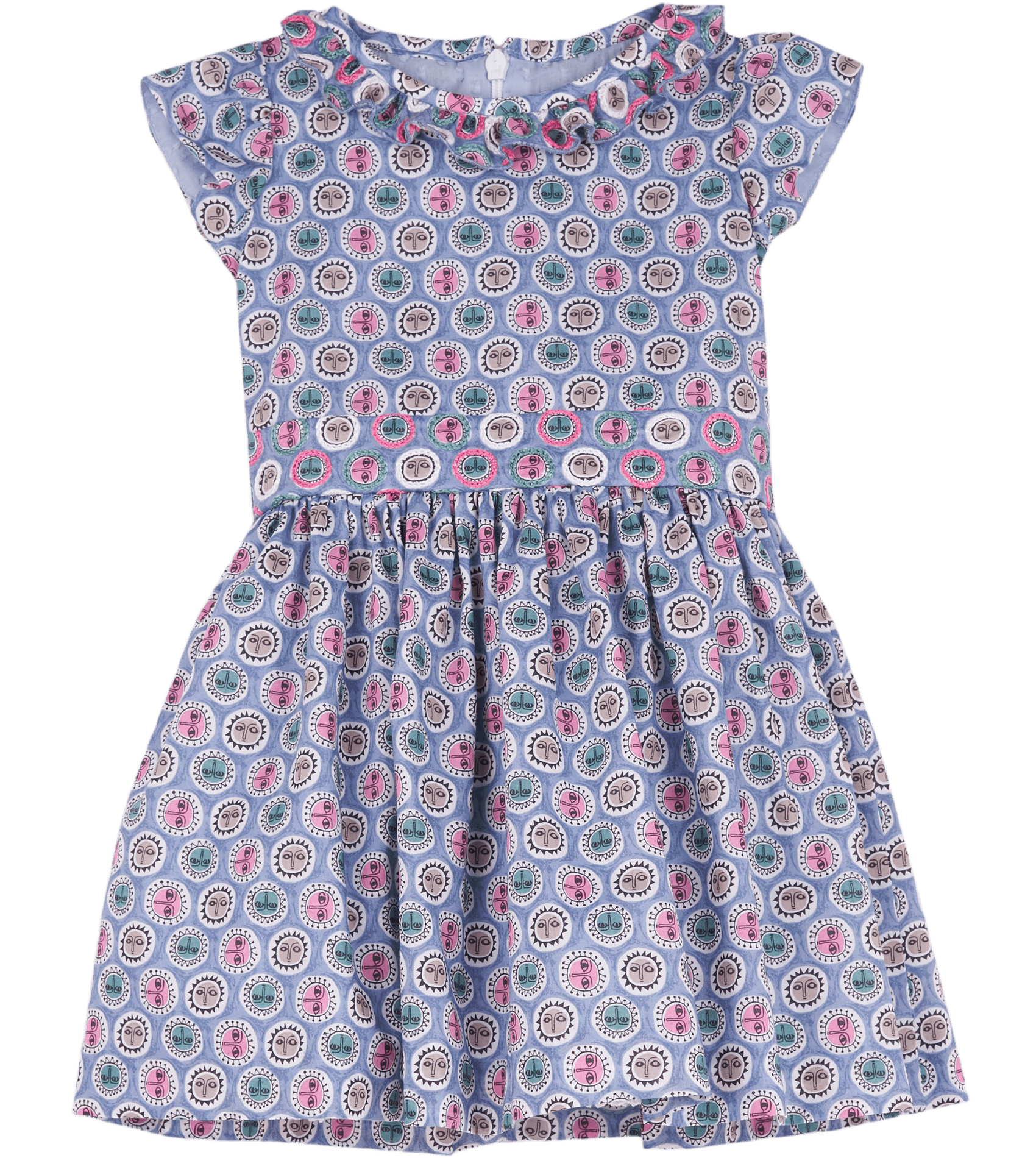 Baby Girl - Gaia 100% Cotton Hand Embroidered Knee Length Dress