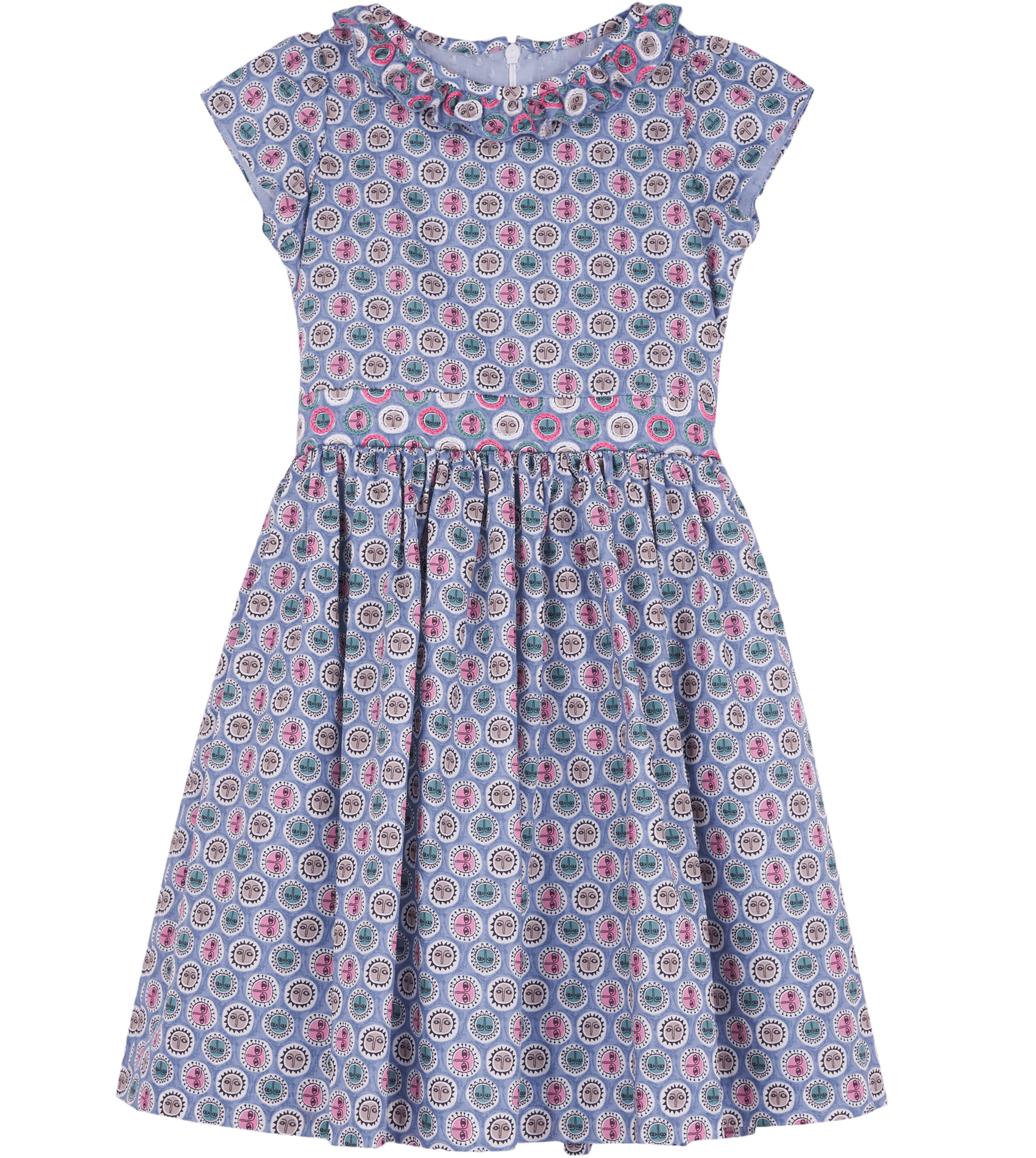 Girl - Gaia 100% Cotton Hand Embroidered Knee Length Dress