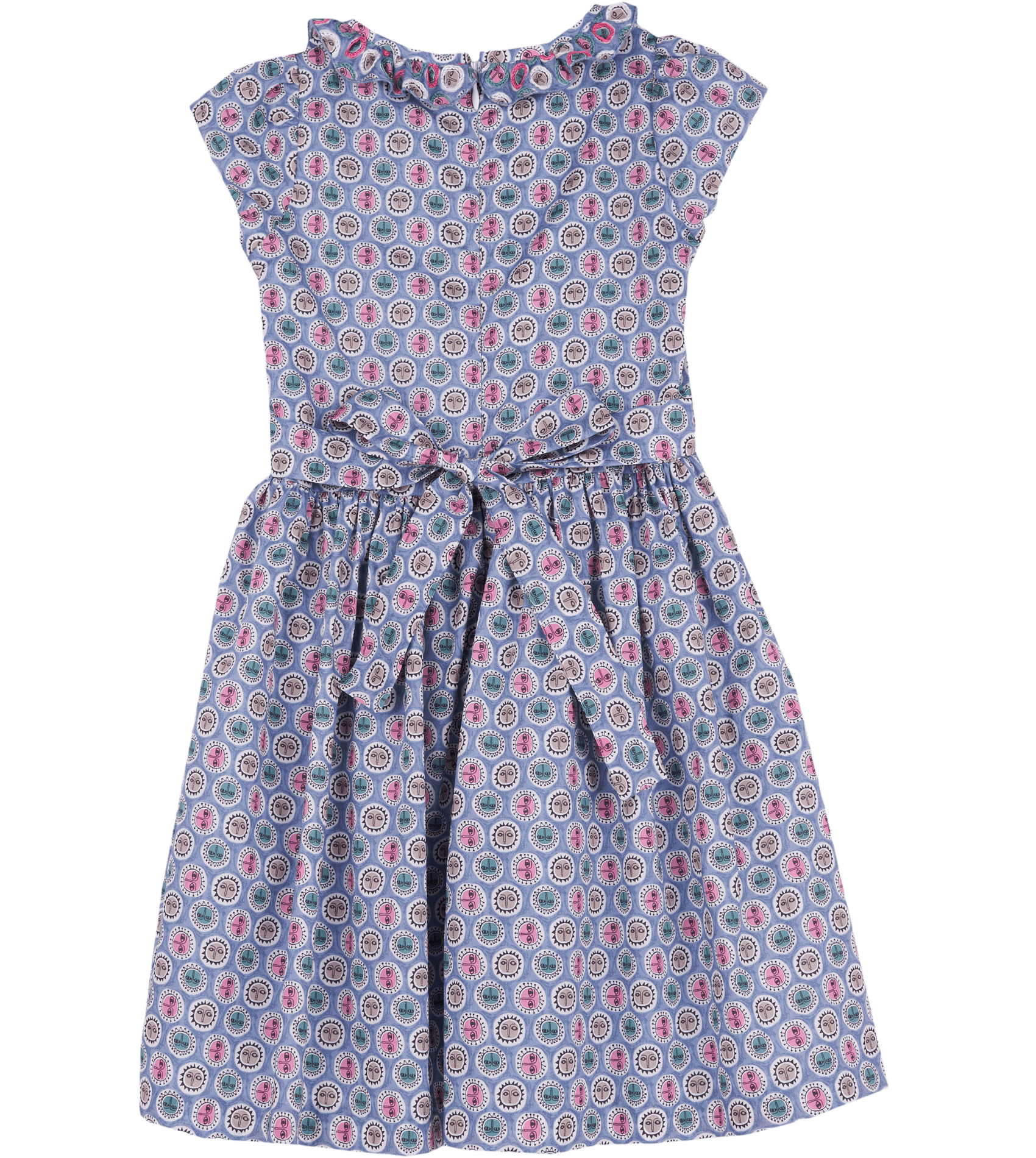 Girl - Gaia 100% Cotton Hand Embroidered Knee Length Dress