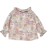 Baby Girl - Callie 100% Cotton Blouse with Pleats and Ruffle Collar