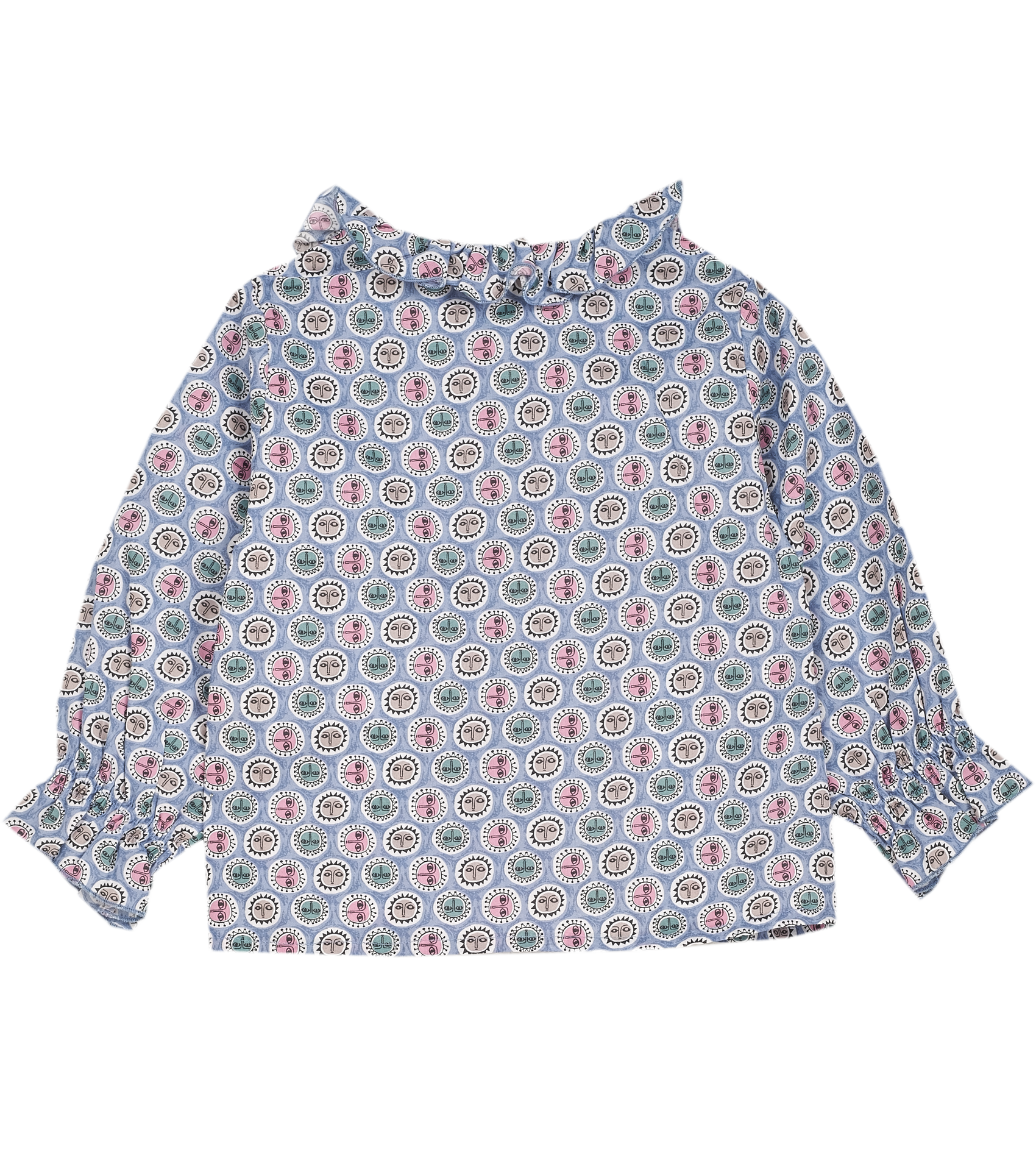 Baby Girl - Callie 100% Cotton Blouse with Pleats and Ruffle Collar