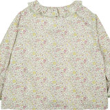 Baby Girl - Callie 100% Cotton Blouse with Pleats and Ruffle Collar