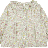 Baby Girl - Callie 100% Cotton Blouse with Pleats and Ruffle Collar