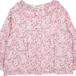 Baby Girl - Callie 100% Cotton Blouse with Pleats and Ruffle Collar