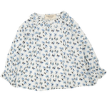 Baby Girl - Callie 100% Cotton Blouse with Pleats and Ruffle Collar