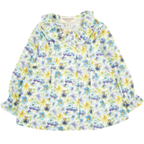 Baby Girl - Callie 100% Cotton Blouse with Pleats and Ruffle Collar