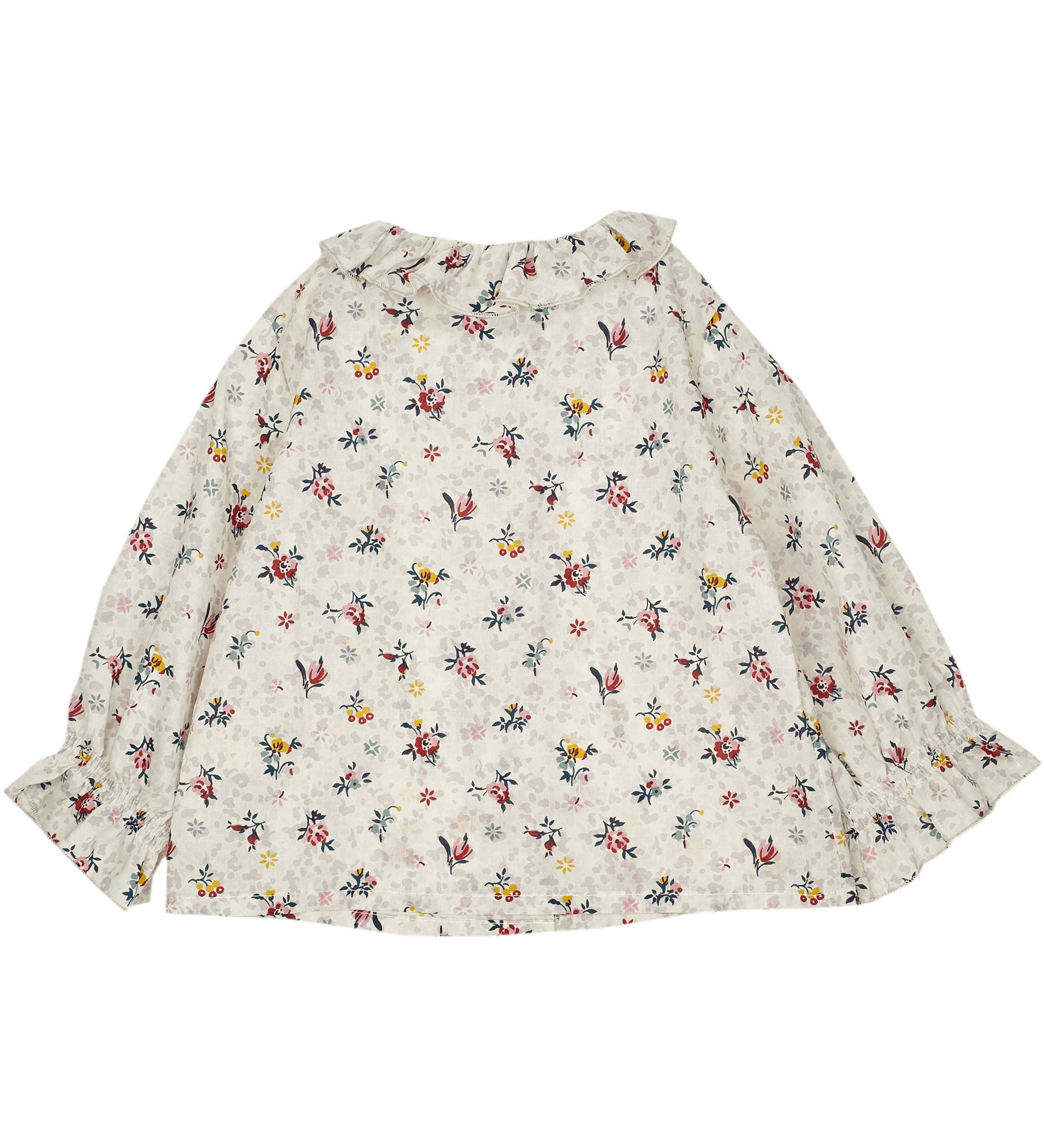 Baby Girl - Callie 100% Cotton Blouse with Pleats and Ruffle Collar