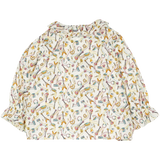 Baby Girl - Callie 100% Cotton Blouse with Pleats and Ruffle Collar