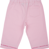 Baby Girl - Cotton Capri Pants With Floral Detail