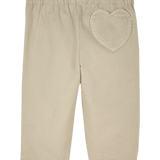 Baby Girl - Kelly 100% Cotton Pull-On Trousers With Heart Back Pocket