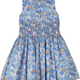 Girl - Hannah Hand Embroidered 100% Cotton Smocked Dress In Bloomage Print