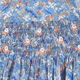 Girl - Hannah Hand Embroidered 100% Cotton Smocked Dress In Bloomage Print