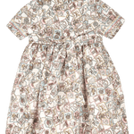Back view of Jane Liberty dress with self-fabric tie detail