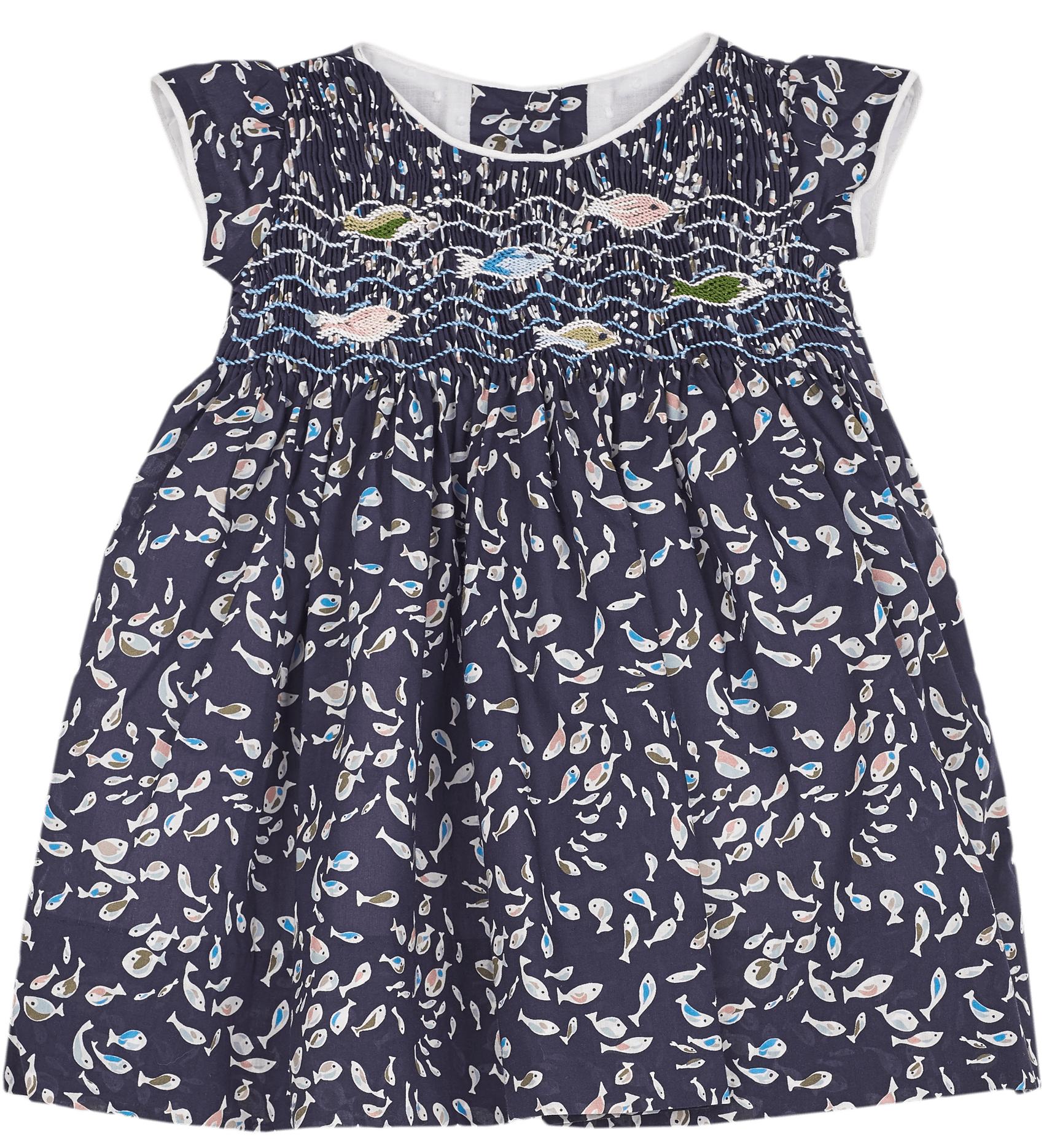 Baby Girl - Federica 100% Cotton Hand Embroidered Smocked Dress