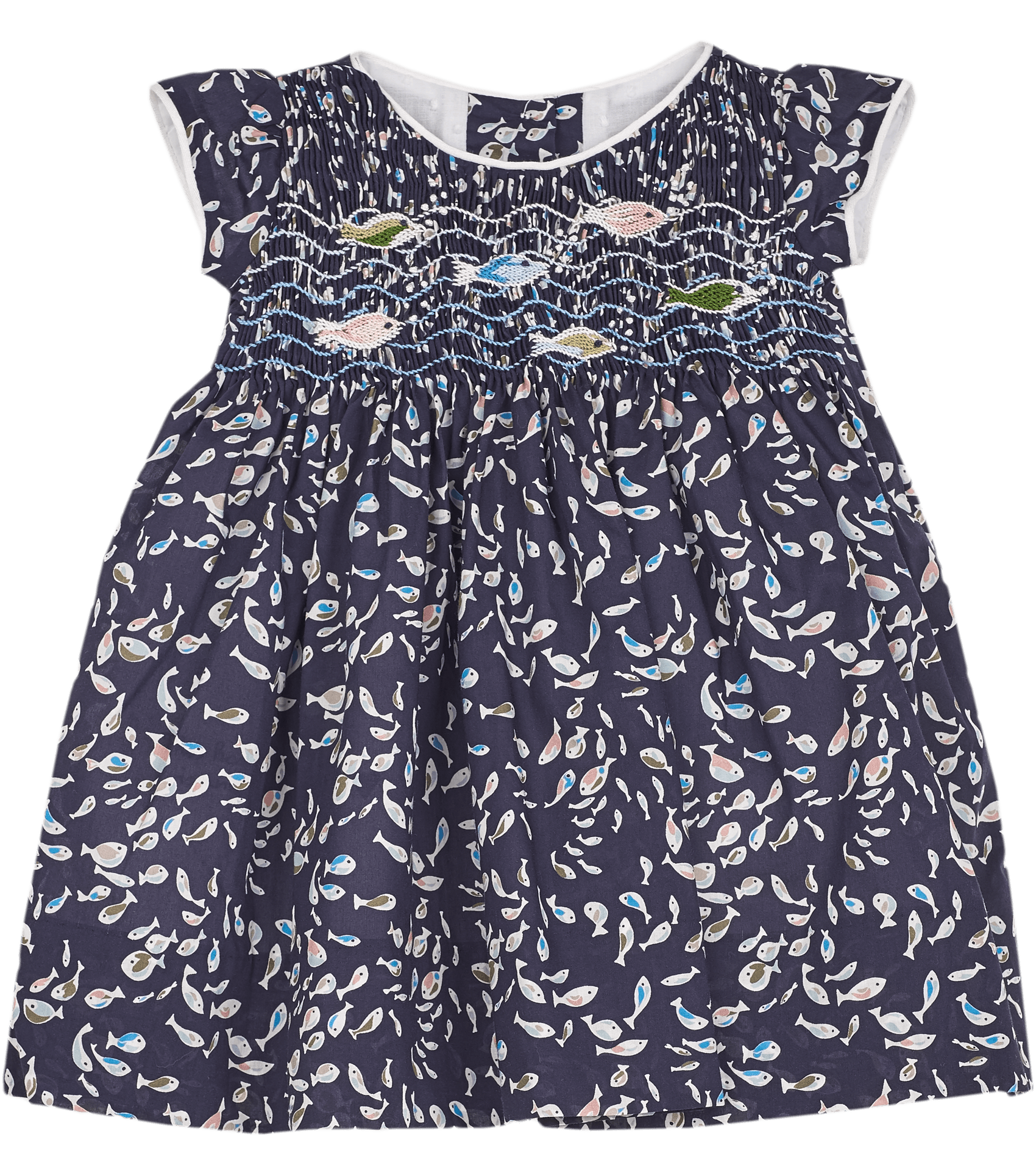 Baby Girl - Federica 100% Cotton Hand Embroidered Smocked Dress