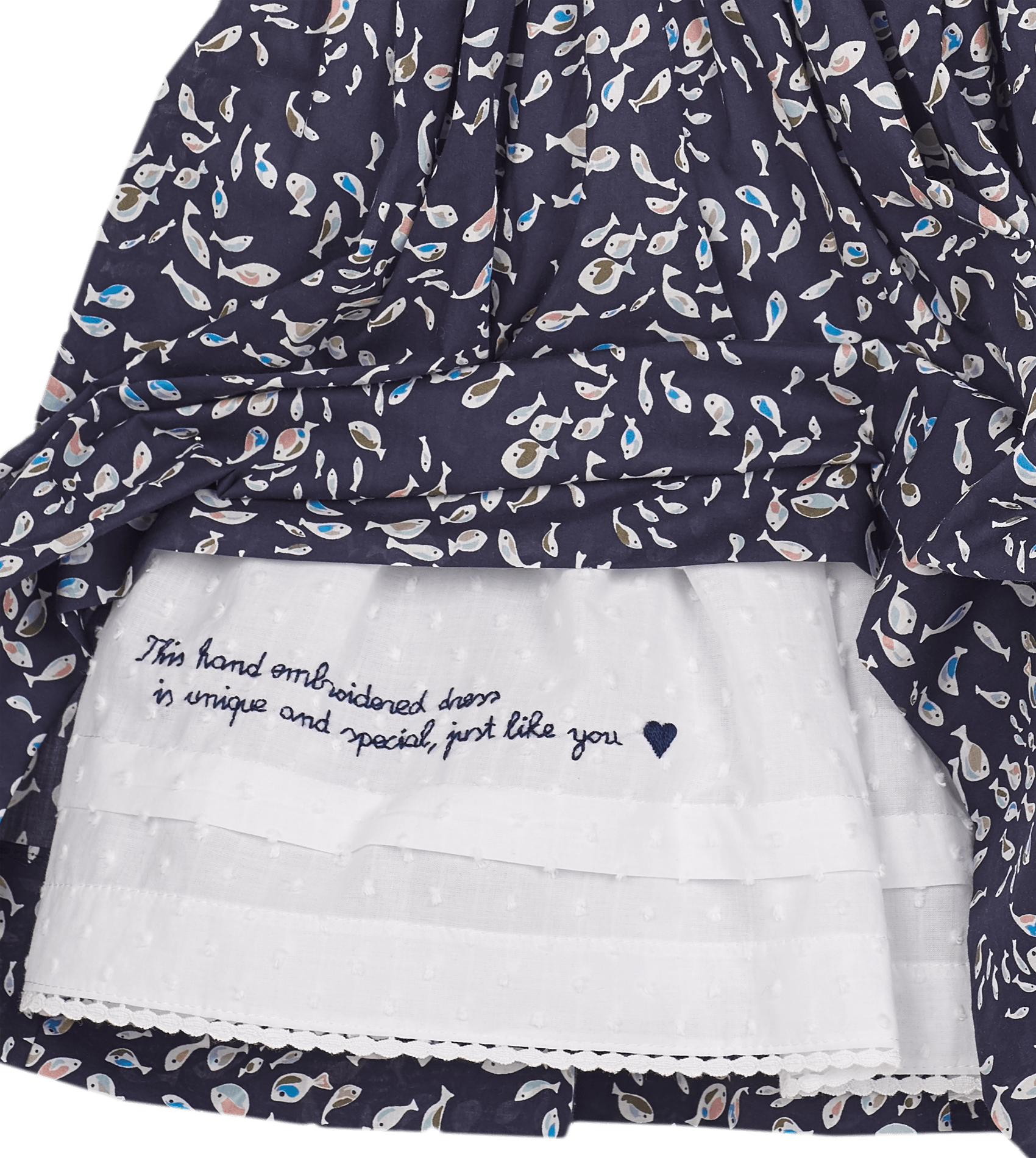 Girl - Federica 100% Cotton Hand Embroidered Smocked Dress