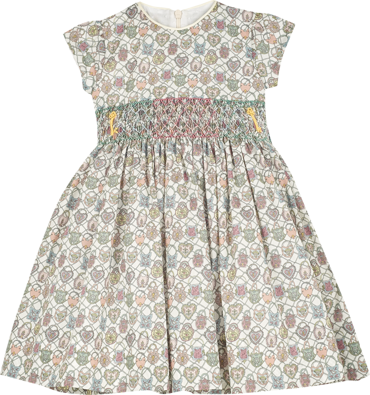 Baby Girl - Veronica Hand Embroidered Cotton Smocked Dress