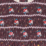 Girl - Alexia Hand Embroidered 100% Cotton Smocked Dress In Blooming Print
