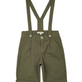 Boy - Oscar 100% Cotton Bermuda Shorts With Braces