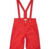 Boy - Oscar 100% Cotton Bermuda Shorts With Braces