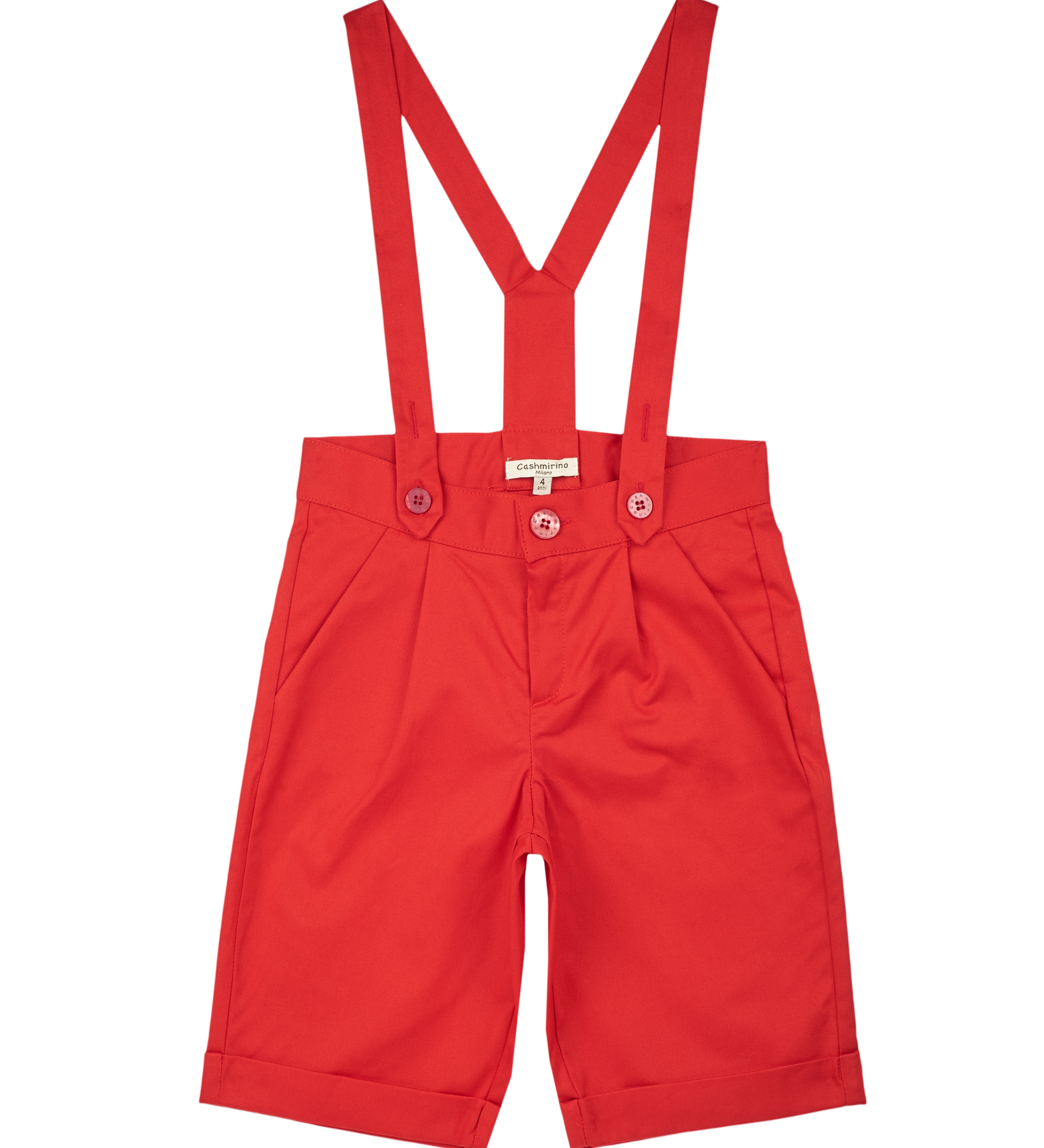 Boy - Oscar 100% Cotton Bermuda Shorts With Braces